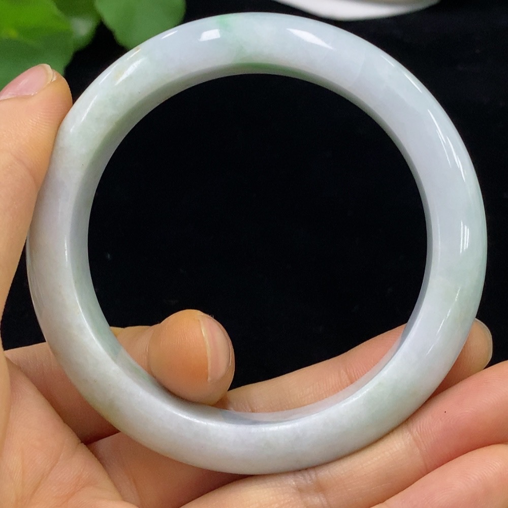 F34024784 Jadeite Round Bangle Size 57.4 Total Weight Approx. 64.44g