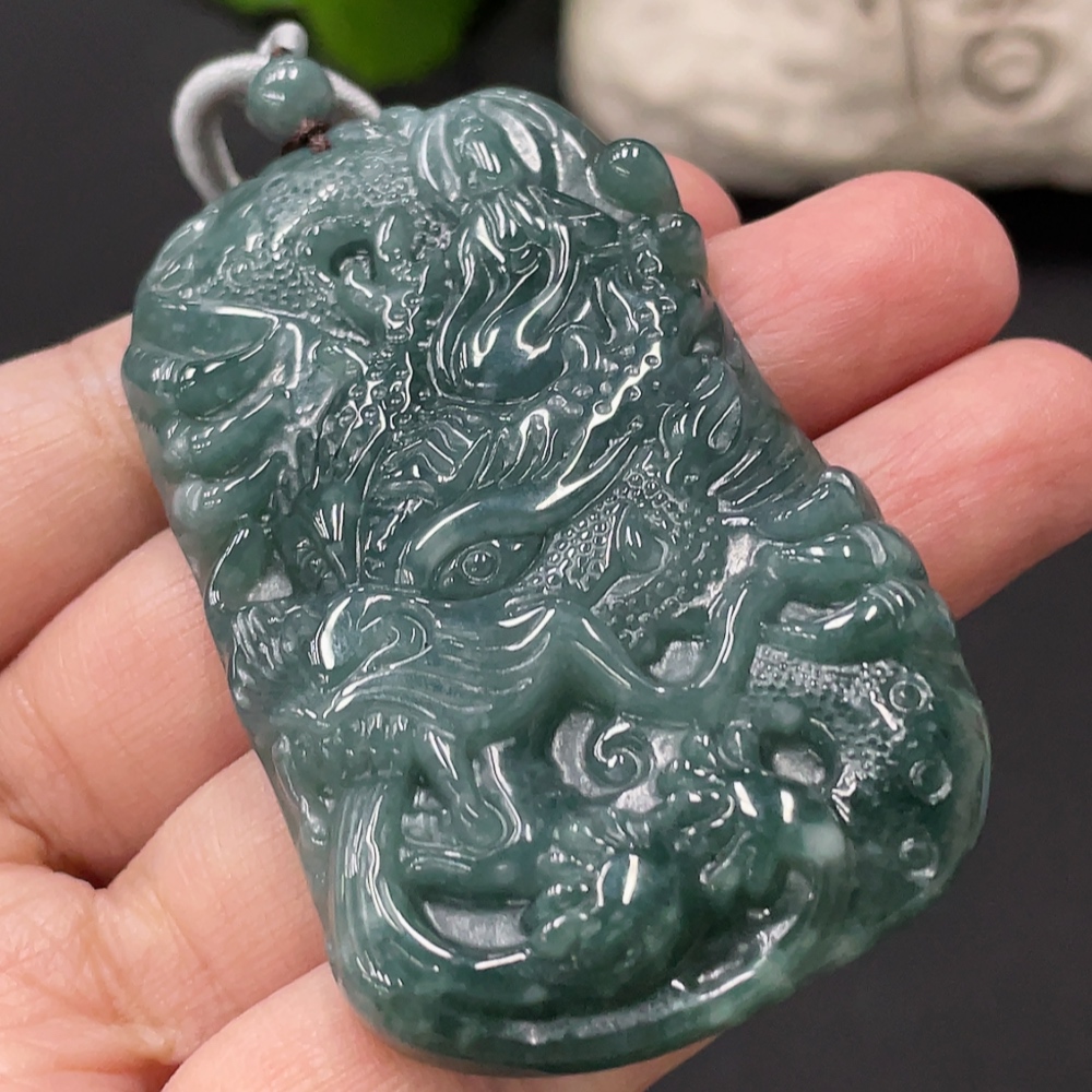 F32821264 JadeiteDragon Pendant Total Weight: Approx. 38.28g
