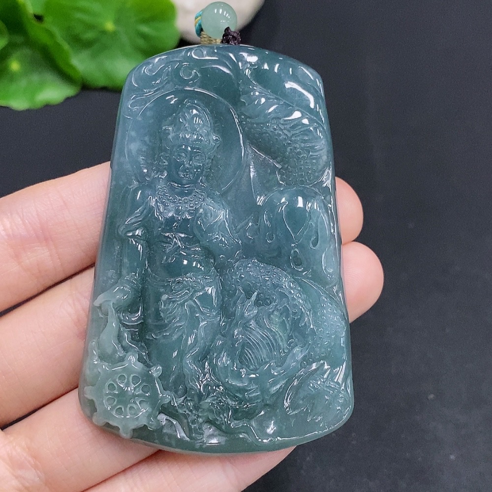 F30489516 JadeiteDragon Soaring Across the Seas Pendant