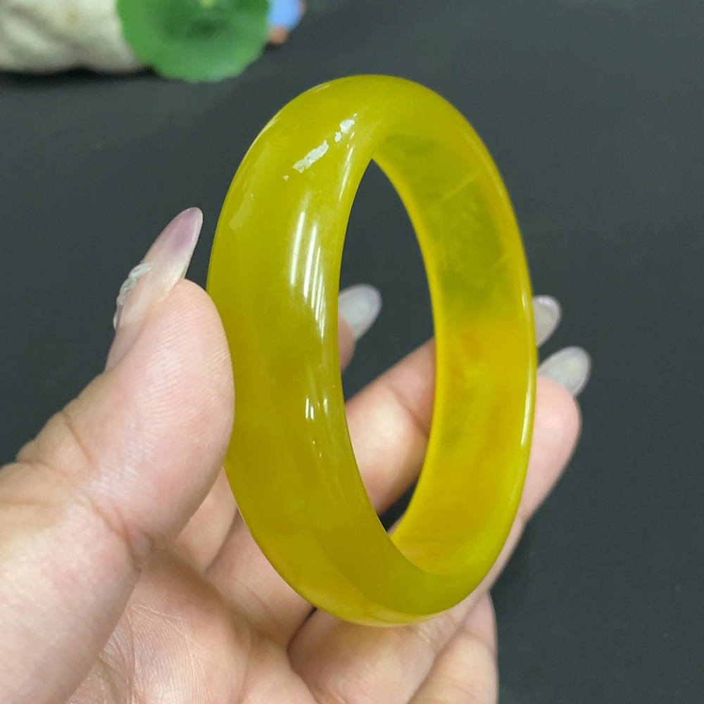 H34972625 Xiuyu (Serpentine Jade) Round Bracelet Size 58 Total Weight Approx. 49.5g