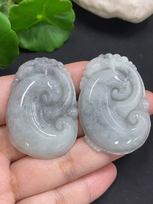 F37354591 翡翠如意挂件一手走