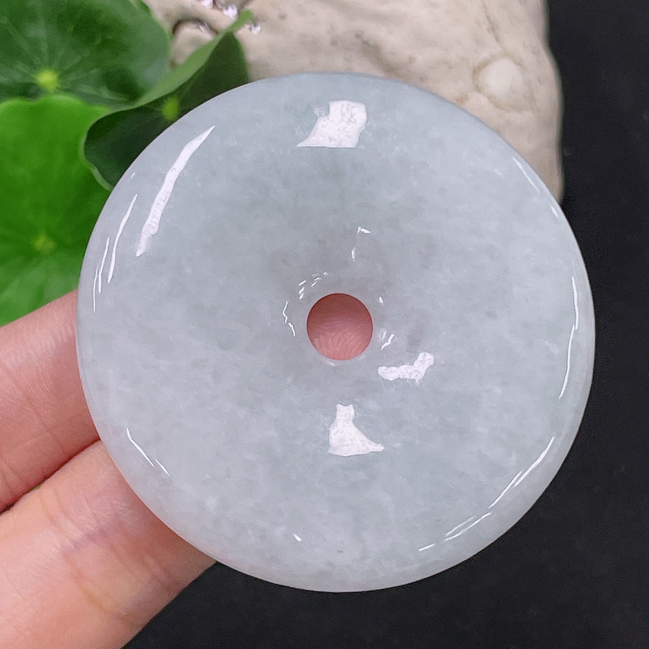 F33894156 Jadeite safety buckle pendant with a total product weight of approximately 49.5 grams