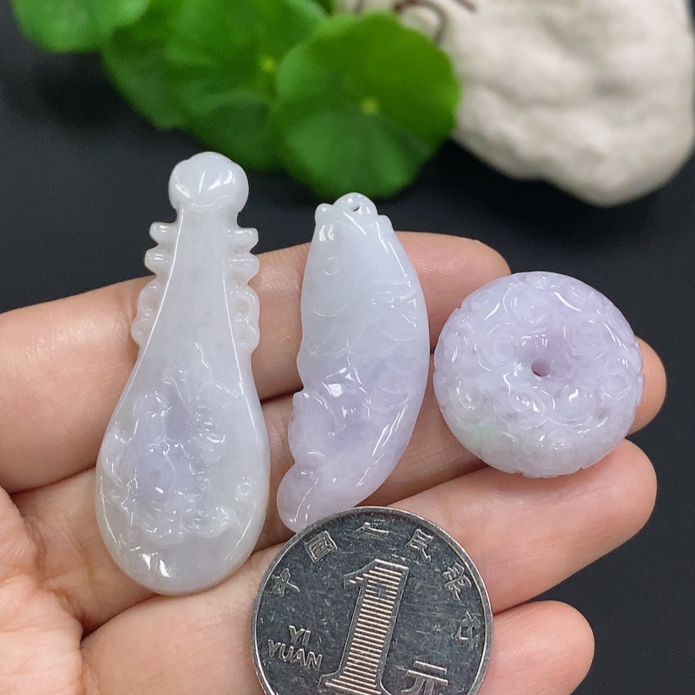 F28191932 JadeitePendant, Peace Buckle, Soulmate, Fish