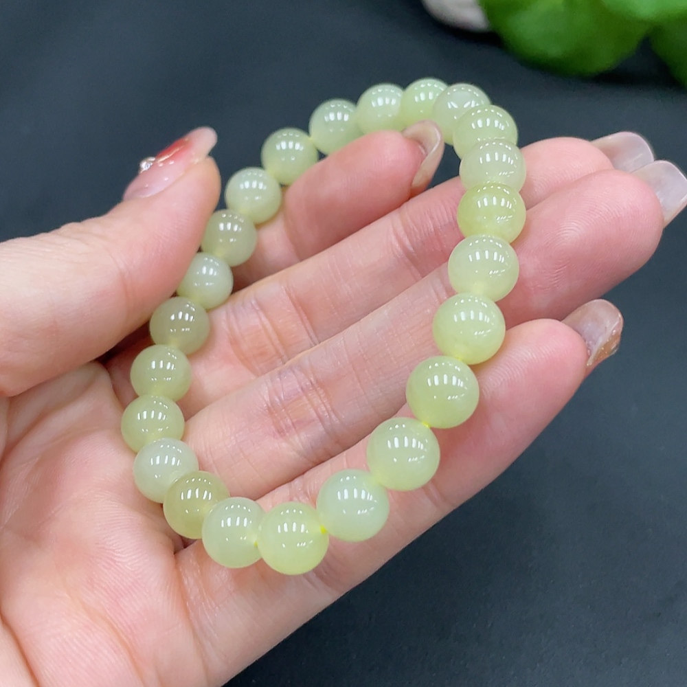 H24735590 Hetian Jade Bracelet Approx. 7.8mm Total Weight Approx. 17.8g