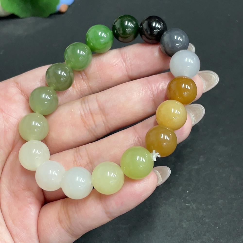H30503151 Hetian Jade Bracelet, Size 11.8mm Approx., Total Weight About 45.3g