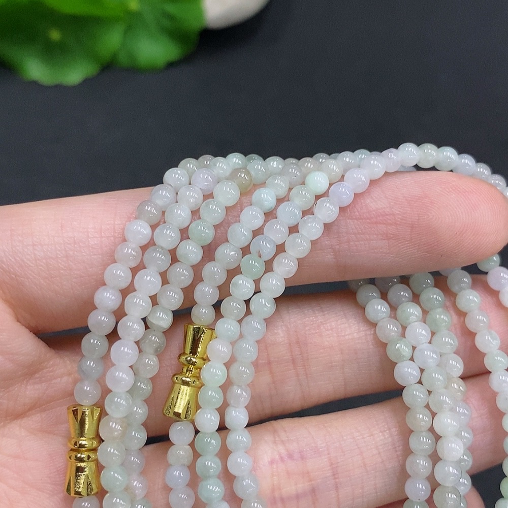 F34061622 Jadeite Necklace Sell as a Lot Non-Gold Inlaid