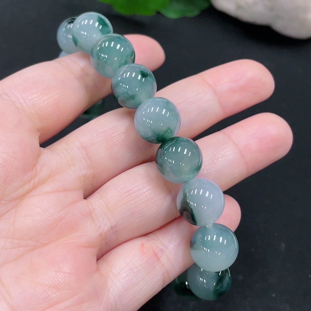 F28287525 Jadeite Bead Bracelet Approx. 11.8mm Total Weight Approx. 49.2g