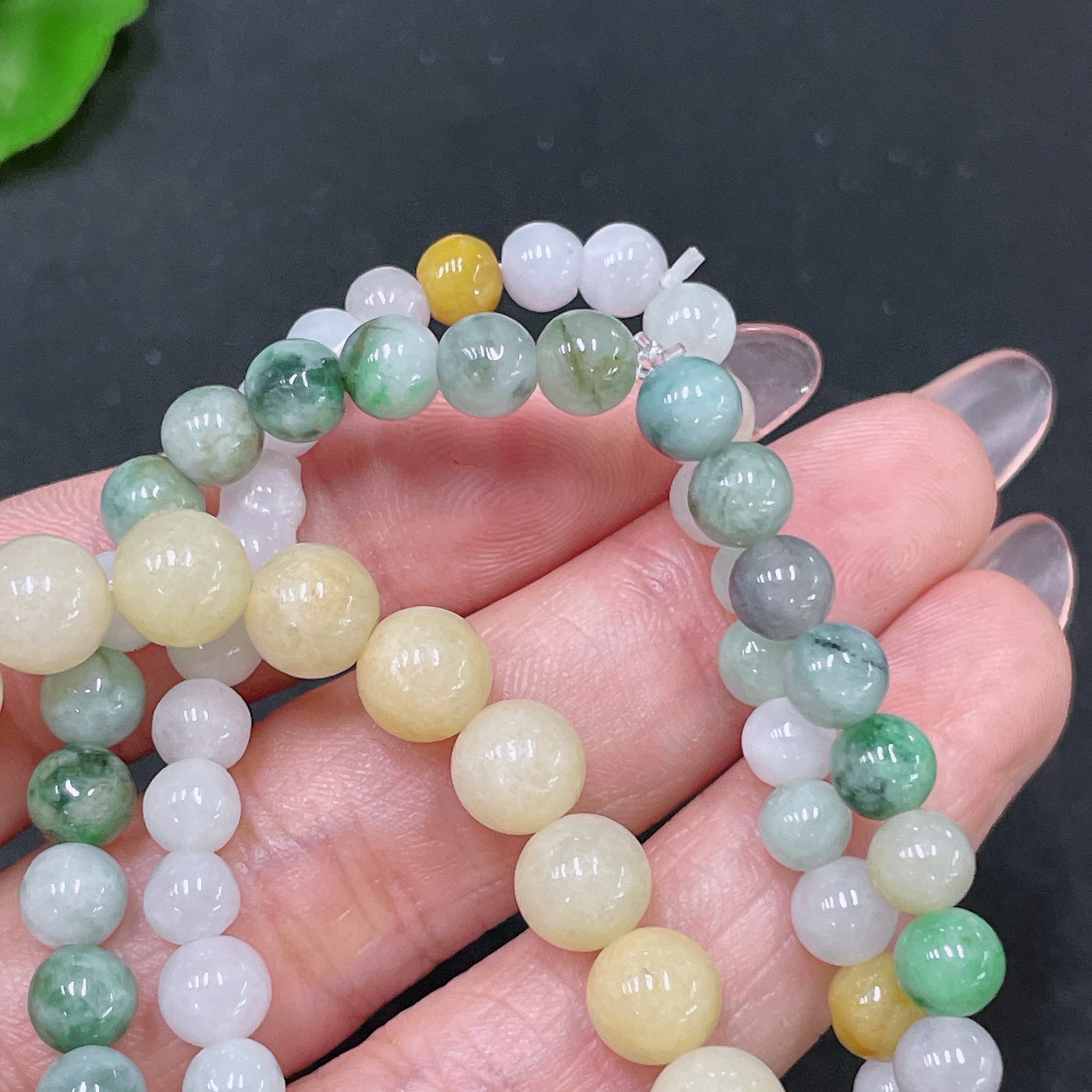 F34020716 Jadeite Bracelet Sell as a Lot Yellow Color Origin Undetermined