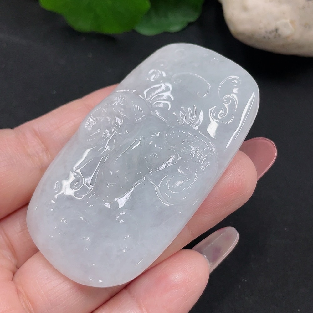 F34032373 Jadeite Zodiac Sheep Pendant Total Weight Approx. 35.4g