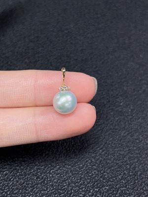 C34950227 18K Seawater Pearl Pendant, Color Origin Undetermined, Total Weight Approx. 1.23g, Size Around 8.5mm
