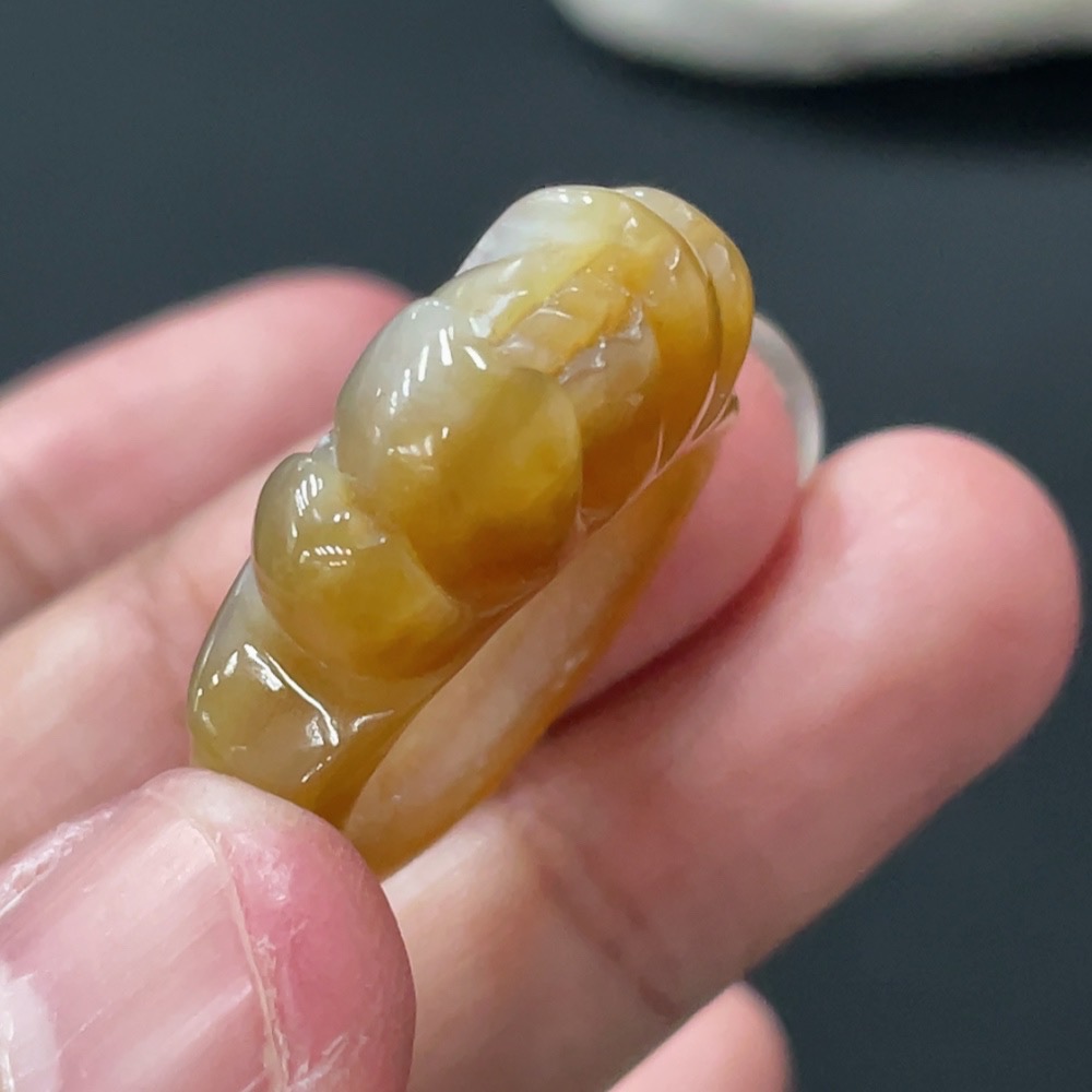 H27110300 Hetian Jade Ring, Size 15, Total Weight Approx. 5.58g