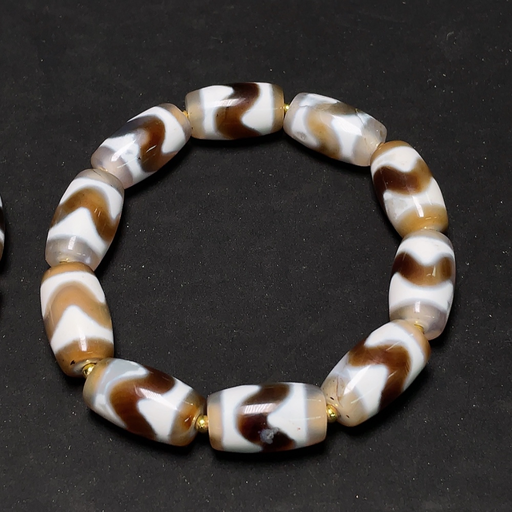 W33937133 『Tibetan Dzi Bead Bracelet, Non-Metal, Sell as a Lot』
