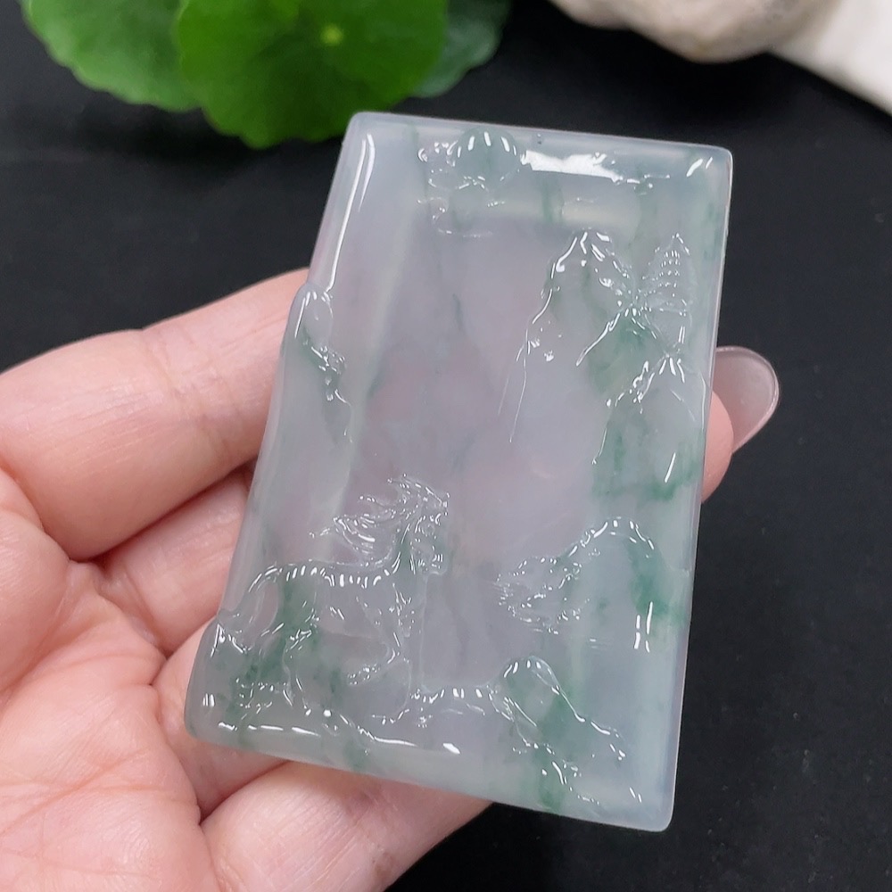 F34982387 Jadeite Success Immediately Pendant