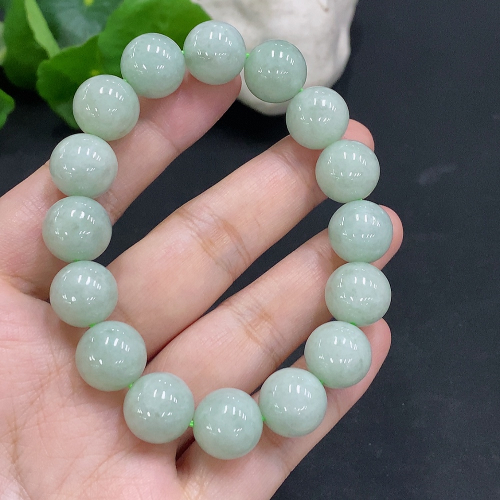 F32801418 Jadeite Bead Necklace Approx. 12.7mm Total Weight Approx. 59g