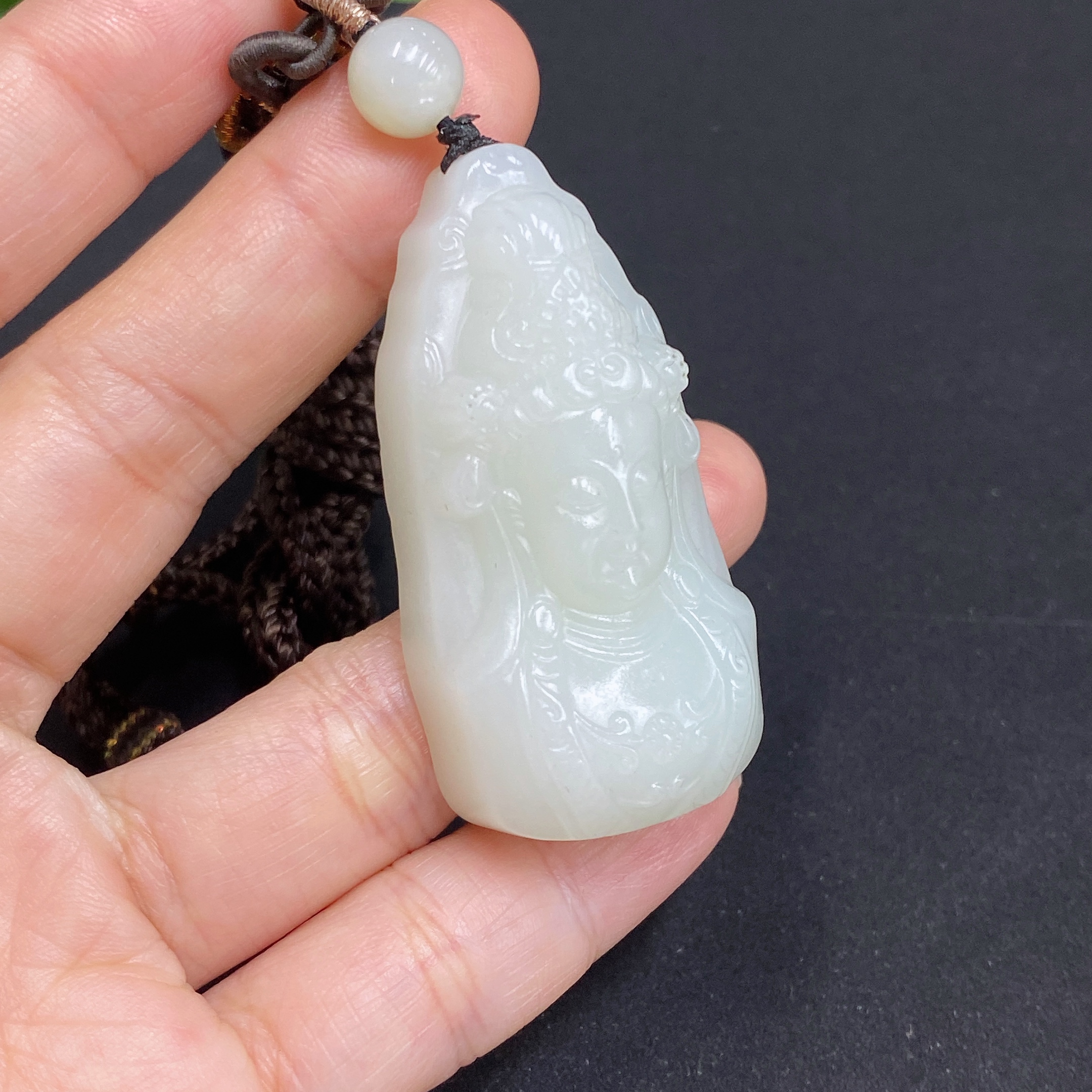 H34970984 Hetian Jade Pendant Guanyin