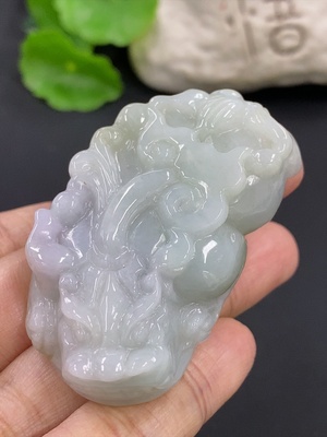 F42953079 翡翠貔貅挂件 货品总重约50.6g
