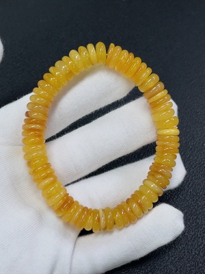 C28301995 Amber Beeswax Bracelet, Total Weight Approx. 12.65g, Size Approx. 9.7mm