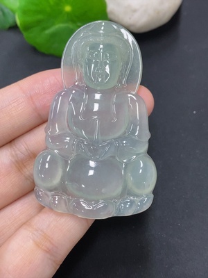 F43161978 翡翠观音挂件 货品总重约19.5克