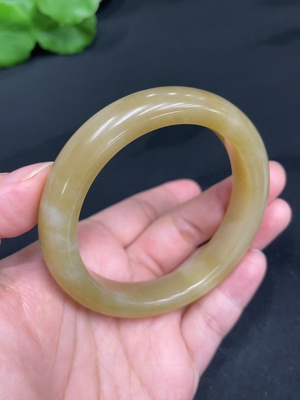 H34071983 Hetian Jade Round Bracelet Size 54.4 Total Weight Approx. 52.8g