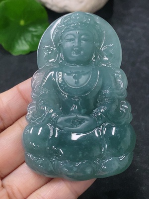 F34042769 Jadeite Pendant Guanyin Total Weight Approx. 46.16g