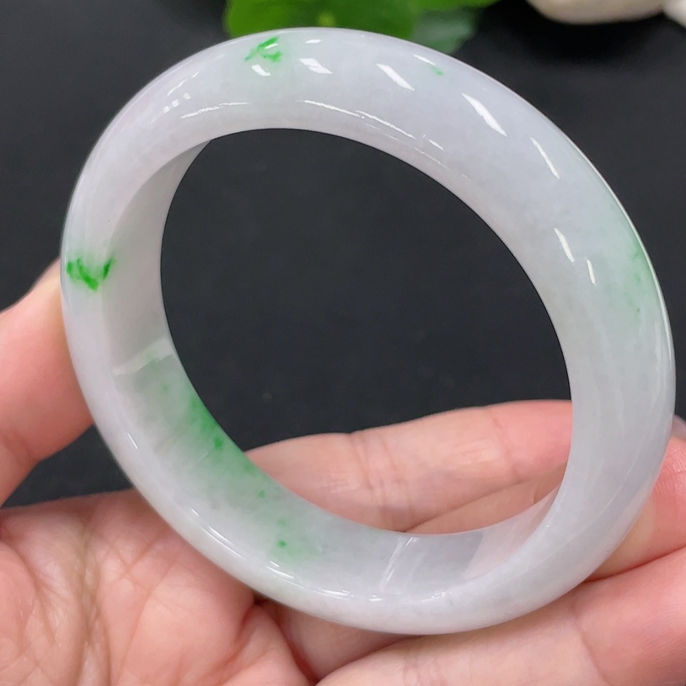 F28211968 Jadeite Round Bracelet Size 56.6 Total Weight Approximately 66.3g