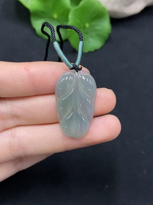 F29315163 Jadeite Leaf Pendant Total Weight Approx.4.39g