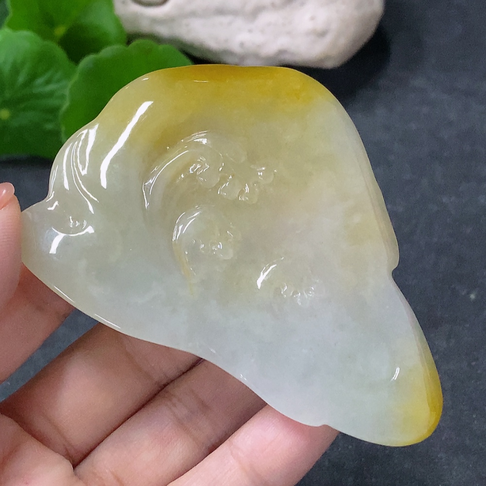 F34042934 Jadeite Pendant Eagle Spreading Wings Total Weight Approx. 39.52g