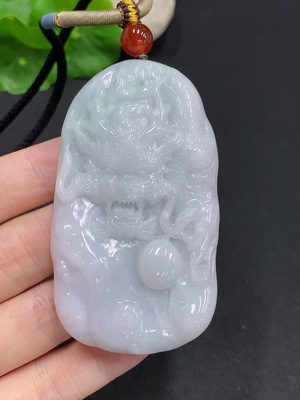 F31623547 Jadeite Dragon Soaring the Four Seas Pendant