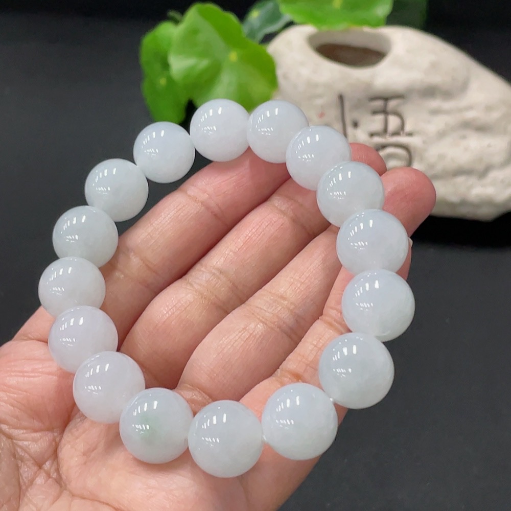 F34018869 Jadeite Bracelet Card 12.7mm Approx. Total Weight About 57.7g