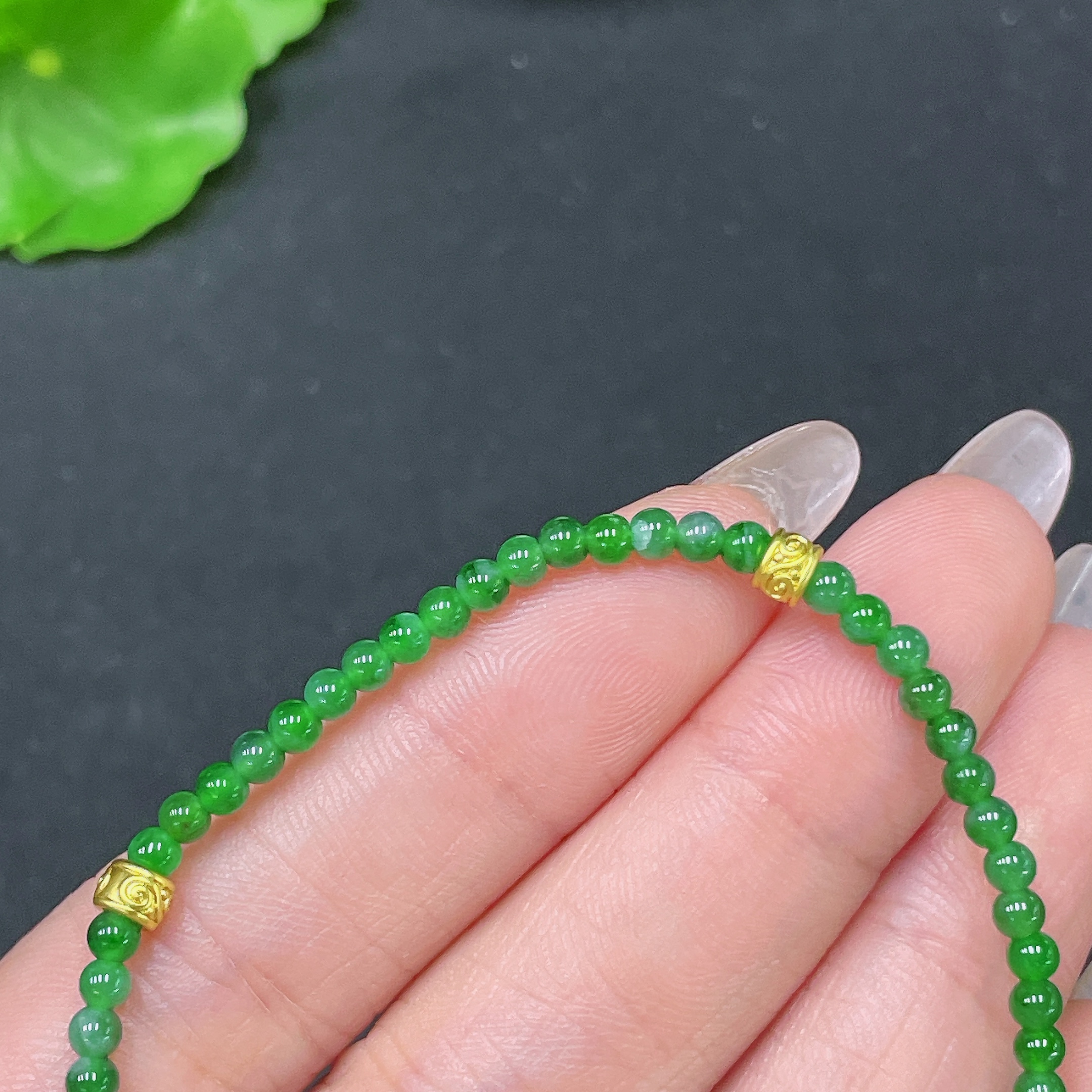 F35105609 Jadeite Bracelet Non-Gold Total Weight About 3.36g Size About 3mm