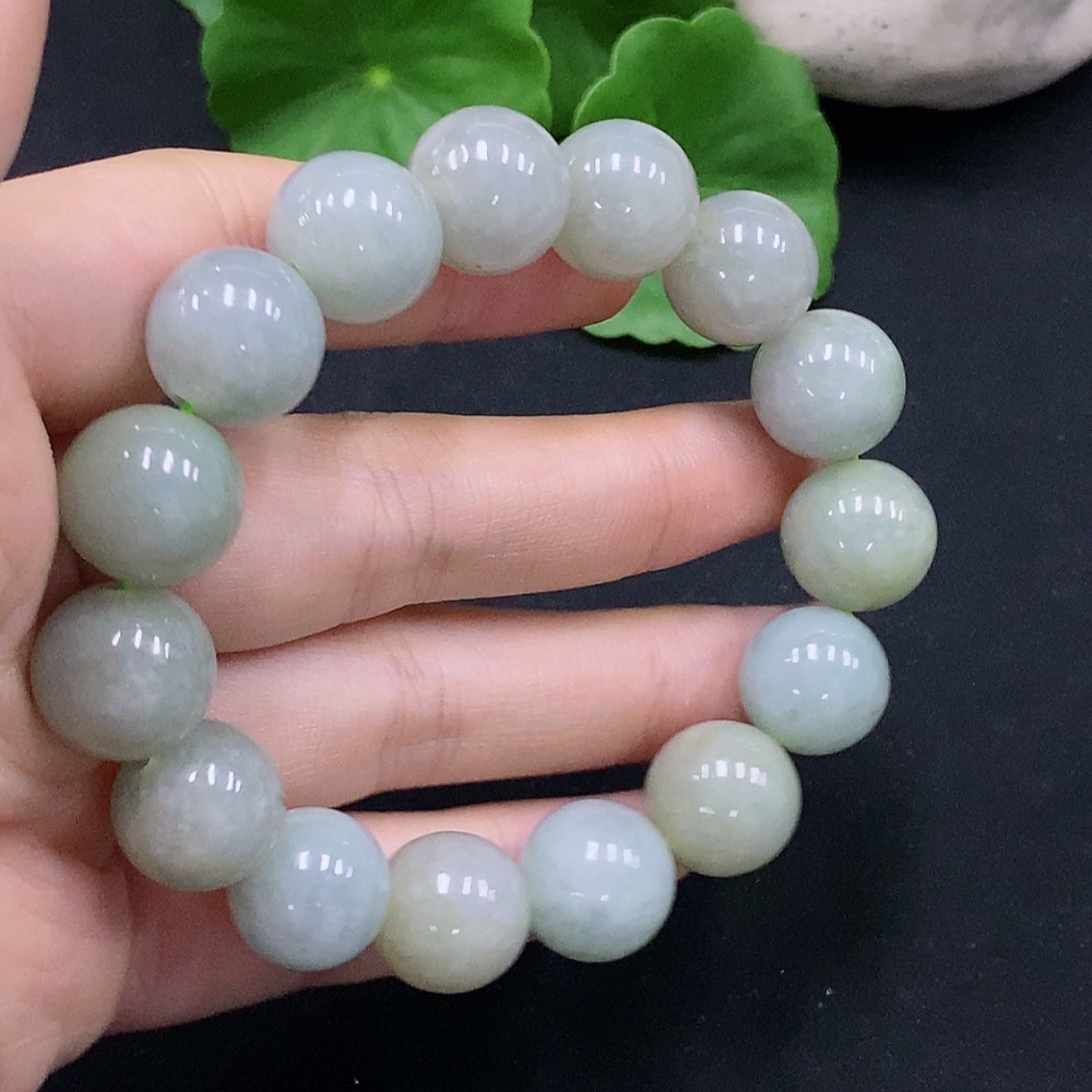 F29346869 Jadeite Bead Bracelet Approx. 13.6mm Total Weight Approx. 61.58g