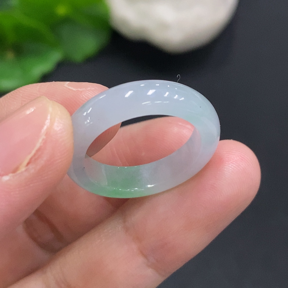 F34050379 Jadeite Ring Size 18 Total Weight Approx. 3.6g