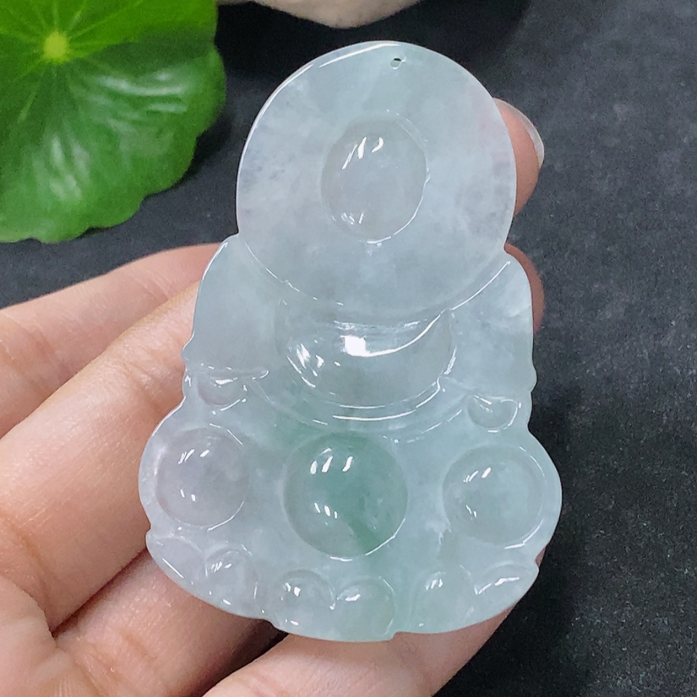 F34954703 Jadeite Pendant Guanyin Total Weight Approx. 20.72g