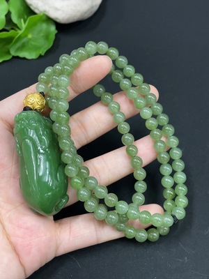 H29325465 Hetian Jade Pendant Pixiu Non-Gold Total Weight Approx. (Incl. Chain) 76.9g
