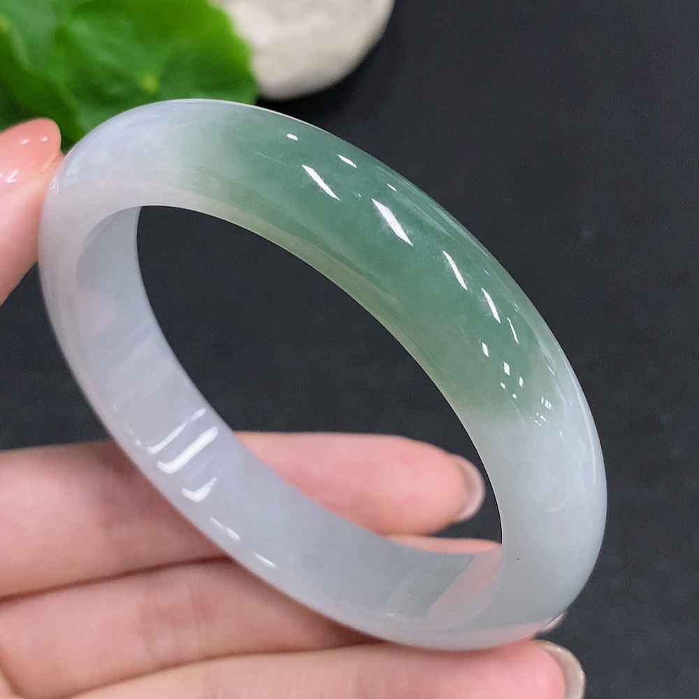 F34002866 Jadeite Round Bangle Size 54.8 Total Weight Approx. 48.1g