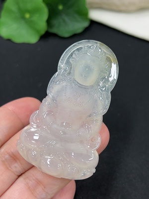 F41942202 翡翠挂件度母 货品总约重21.5g