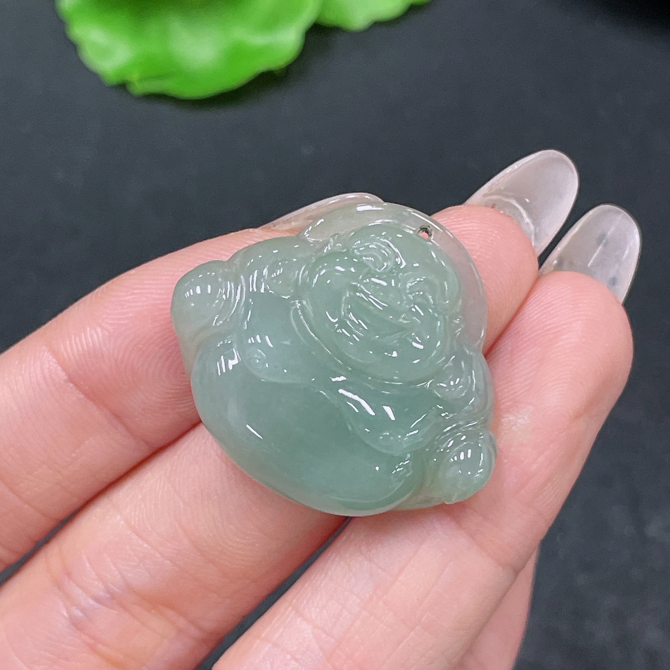 F35157833 Jadeite Pendant Buddha Total Weight Approx. 9.15g