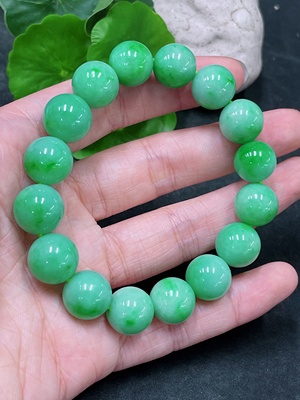 F32810418 Jadeite Bracelet Size 12.6mm Approx. Total Weight 55.12g Approx.