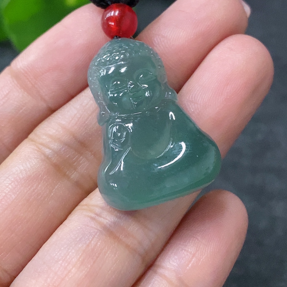 F34997973 Jadeite Pendant Baby Buddha