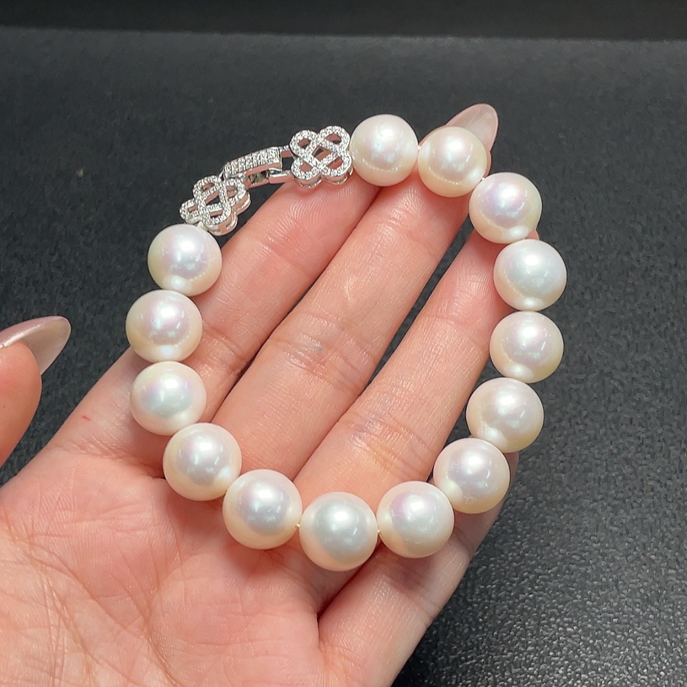 C34040695 Pearl Bracelet Non-Gold Total Weight Approx. 33.7g Size About 11.6mm