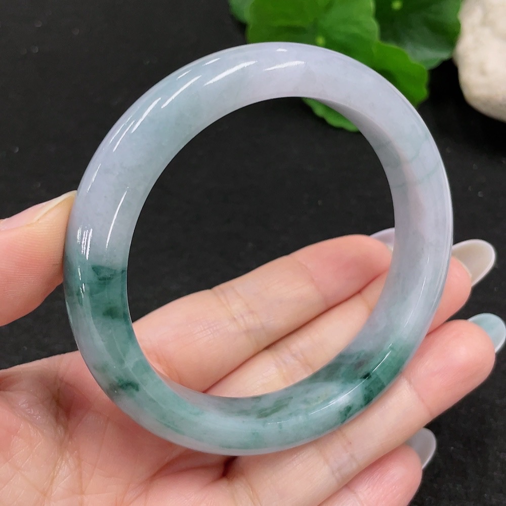 F33898730 Jadeite Round Bangle Size 58.3 Total Weight Approx. 61.8g