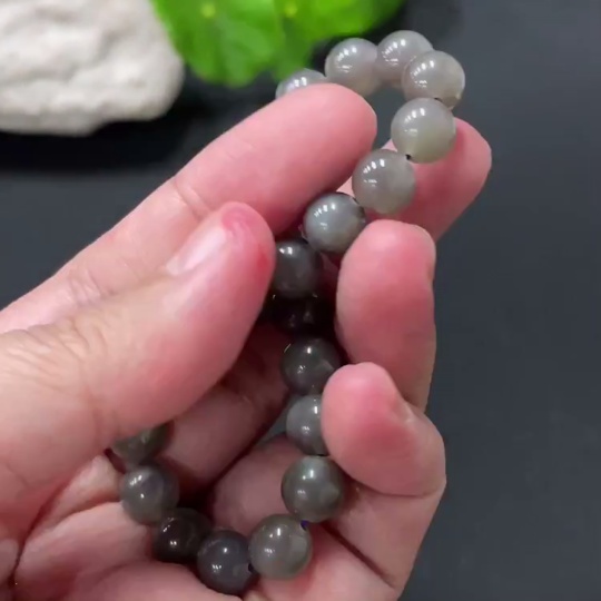 H28196713 Hetian Jade Bracelet Approx. 7.9mm Beads Total Weight Approx. 17.78g