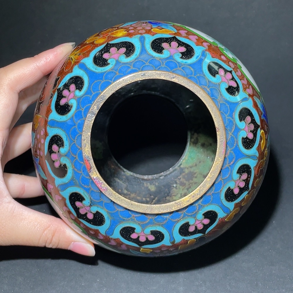 W31638640 Republic of China export copper wire cloisonné enamel cloisonné lampshade miscellaneous