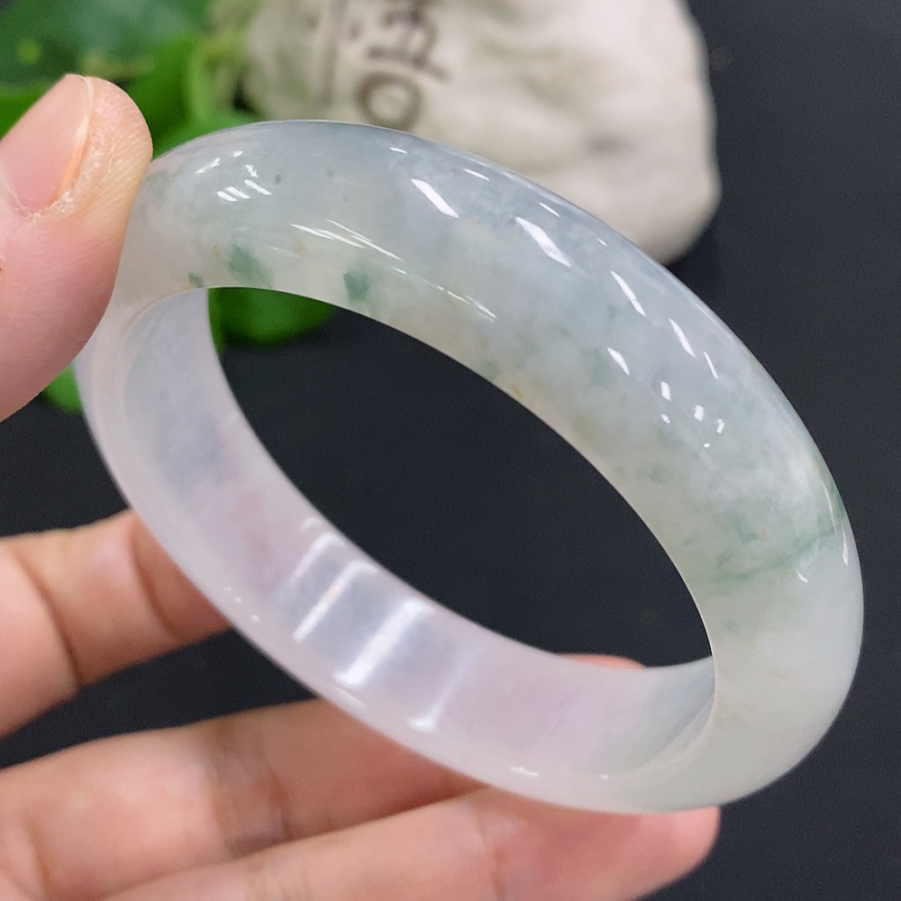 F31647777 Jadeite Round Bracelet Size 55.7 Total Weight Approx. 63.7g