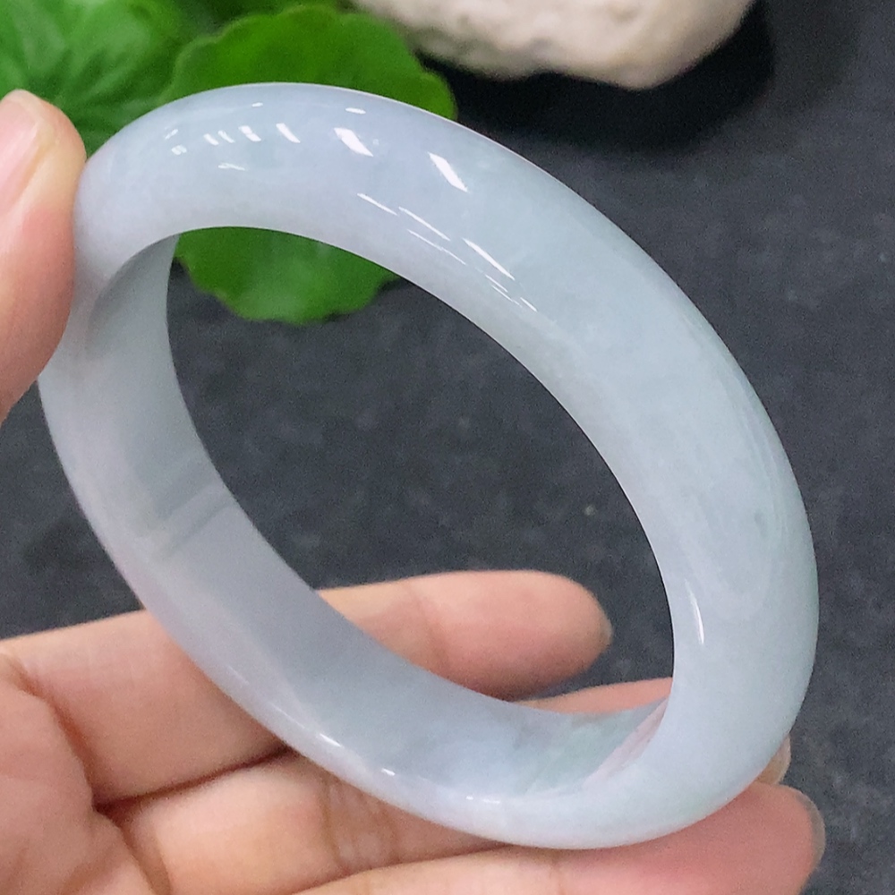 F34954055 Jadeite Round Bangle Size 56.8mm Total Weight Approx. 58.45g
