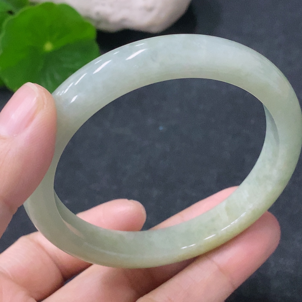 F33930034 Jadeite Round Bracelet Size 54mm Total Weight Approx. 38g