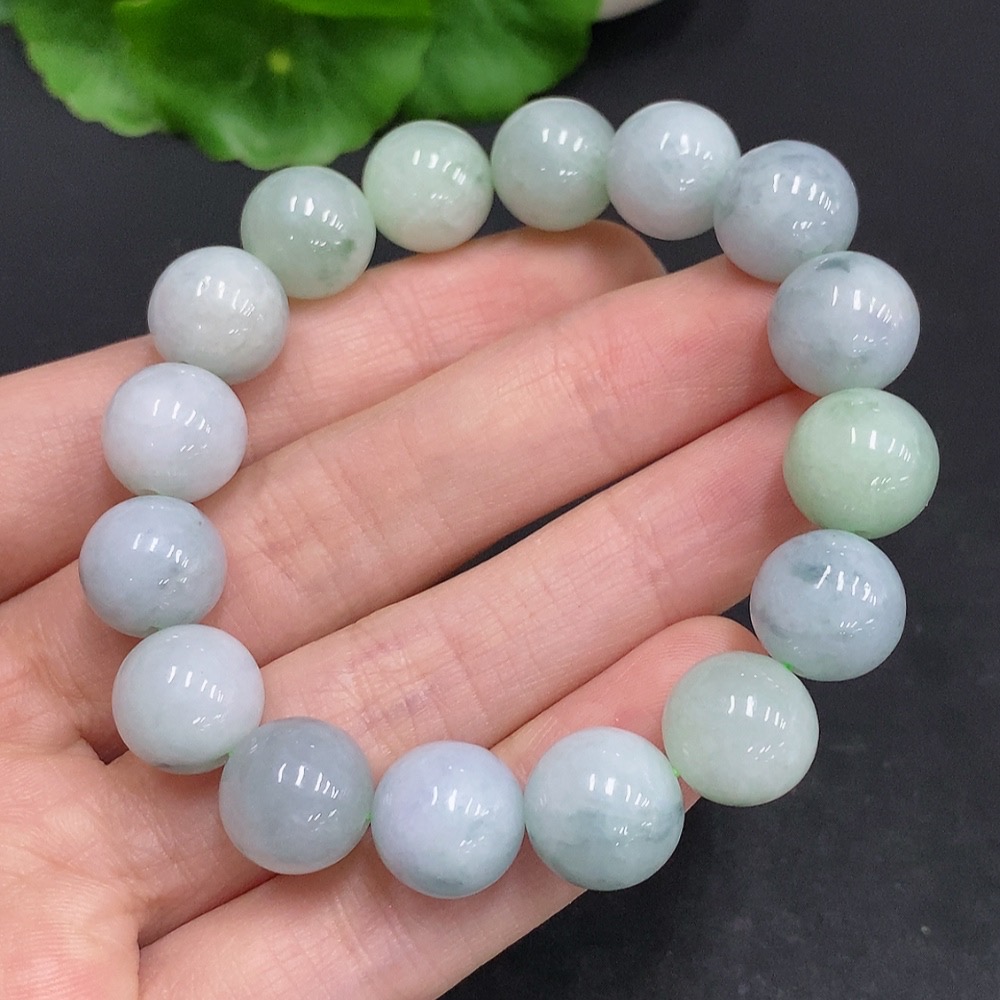 F33830565 JadeiteBead Bracelet, Total Weight Approx. 44.3g, Size About 11.5mm