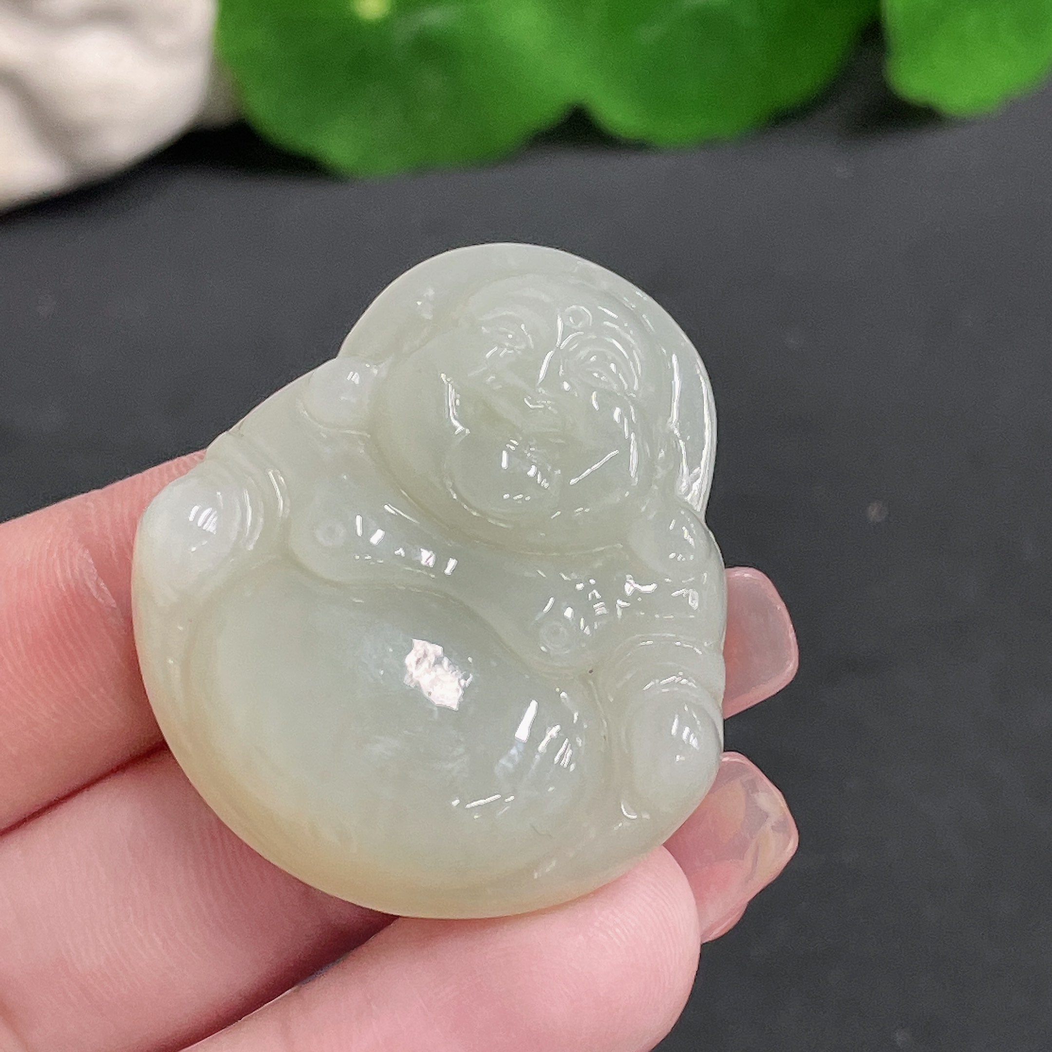 H17914999 Hetian Jade Pendant Buddha Total Weight about 19.76g
