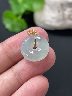 F35146966 Jadeite Peace Knot Pendant Total Weight Approx. 1.57g 18k Gold Clasp