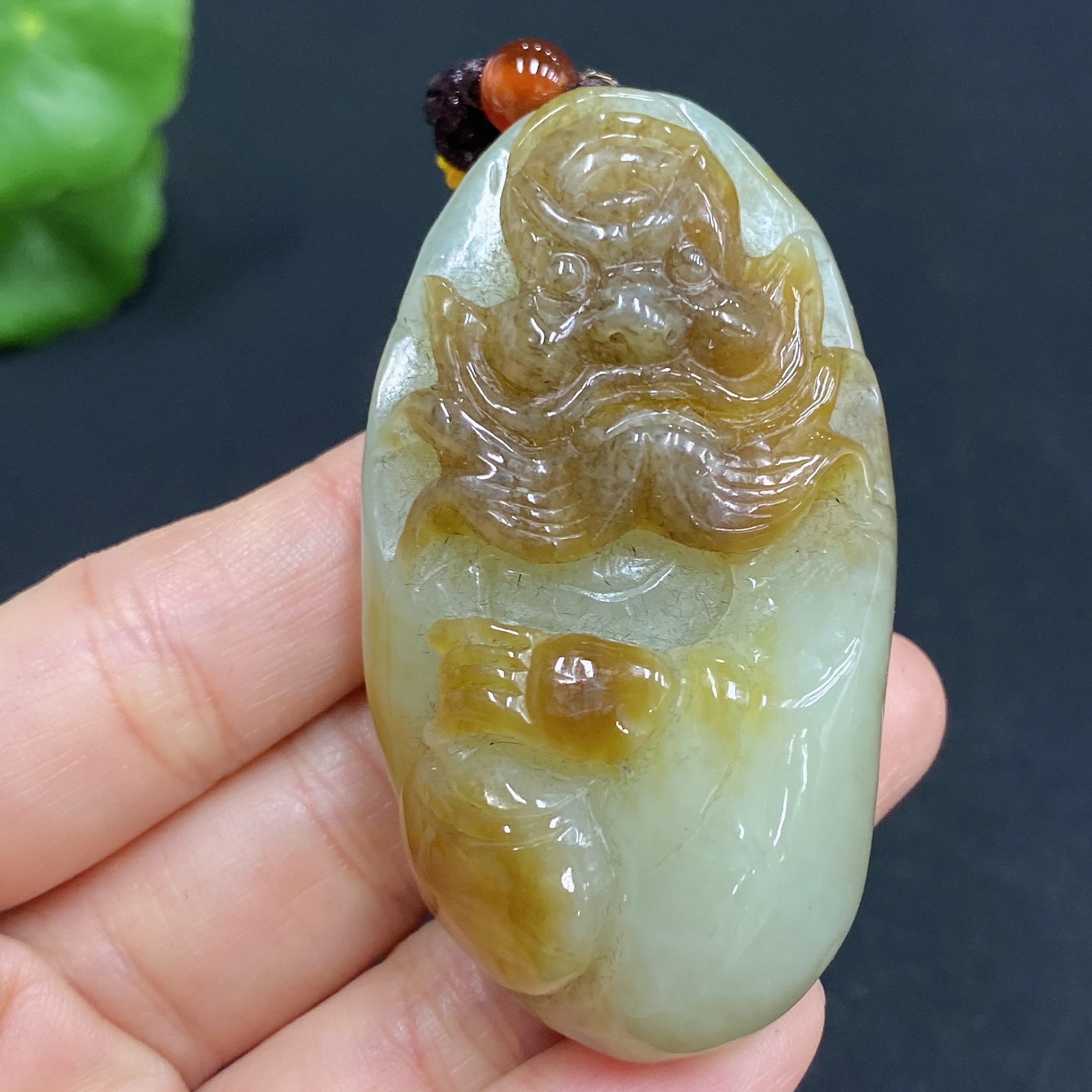 H30505516 Hetian Jade Pendant Zhong Kui